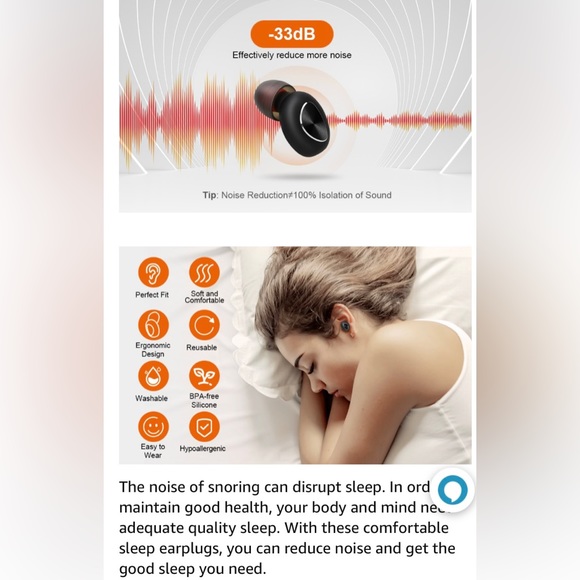 NEW Reusable Ear Plugs Sleeping Noise Cancelling Silicone 8 Ear Tips in XS/X/M/L - Picture 6 of 13